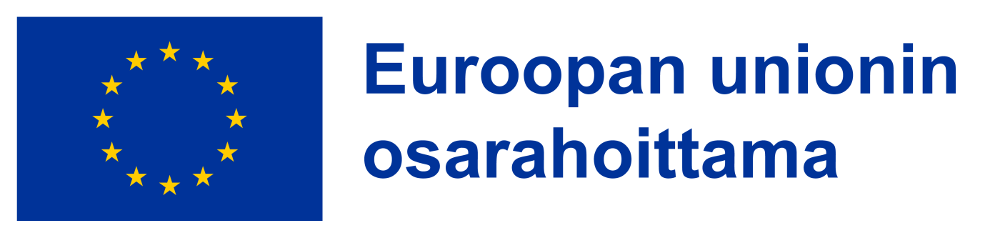 EU:n logo ja teksti: Euroopan unionin osarahoittama